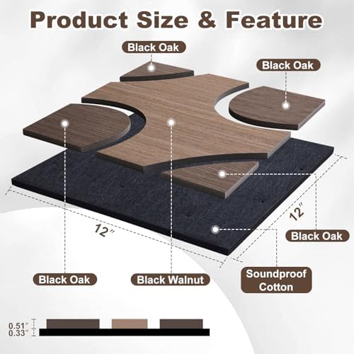 Wood Slat Panels, Bean & Heart Black Oak - Image 3