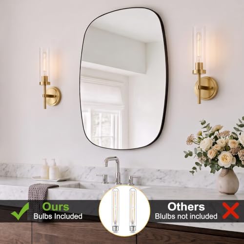 Hardwired Wall Sconces Set of 2, Bathroom Sconce Wall Lighting - Image 3