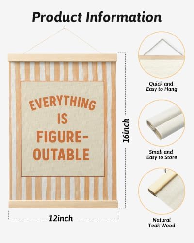FGFK Everything Is Figureoutable Inspirational Wall Art Poster Hanger Frame - Image 2