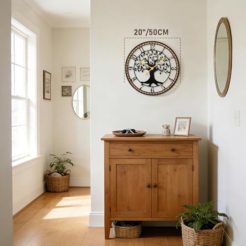 20" Farmhouse Bird Branch Wall Clock - Image 2