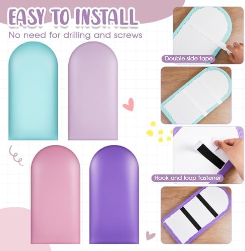Jetec 4 Pcs Wall Padding for Kids Room, 15.75'' x 7.87'' Unicorn 3D Padded Wall - Image 4