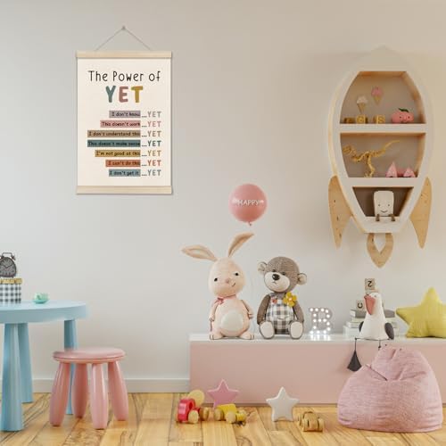 The Power of YET Growth Mindset Posters Hanger Frame, Motivational Wall Art - Image 5