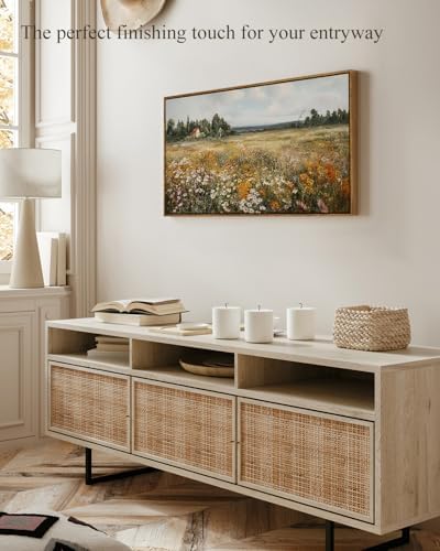 InSimSea Extra Large Framed Vintage Wall Art, Wildflower Meadow - Image 4