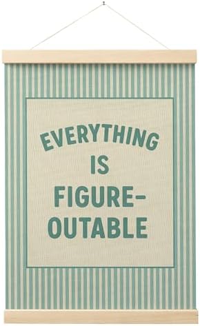 FGFK Everything Is Figureoutable Positive Affirmations Wall Art Poster Hanger by WelcometoFGFKhome