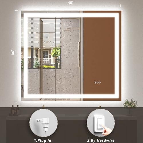 40x36 LED Lighted Bathroom Mirror - Image 6