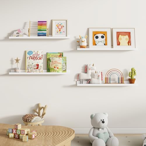 Dreamland Picture Ledge Shelf for Wall, Floating Shelves Set of 2, 32 Inch Long - Image 5