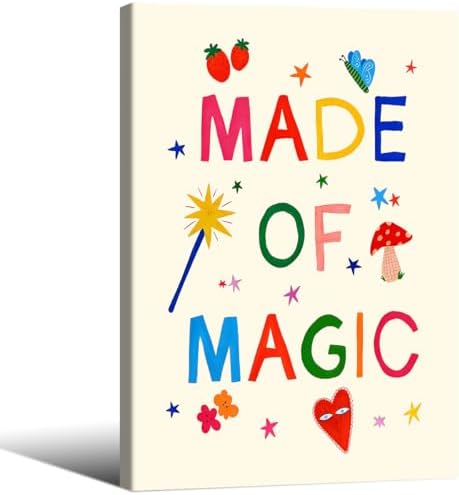 Whimsical Colorful Toddler Wall Art Trendy Cute Minimalist Kids Poster 24X36 by Unknown