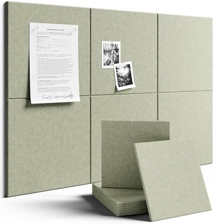 Fluxynara Felt Bulletin Board & Cork Board Alternative, Sage Green by FLUXYNARA
