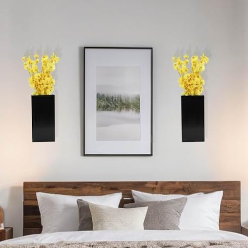 Wood Wall Planter Set of 2, Modern Wall Hanging Decor Pocket Planter - Image 7