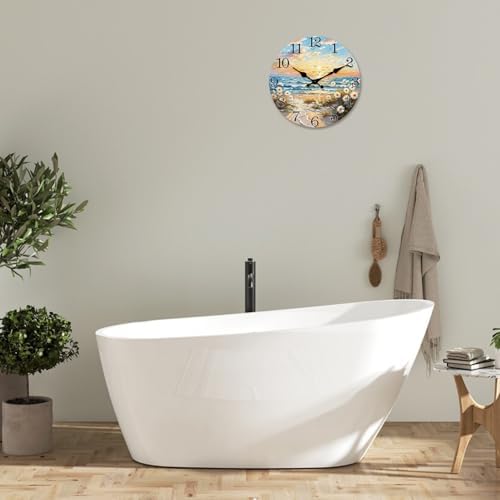 Coastal Daisy Wall Clock 16 Inch Sunset Beach - Image 7