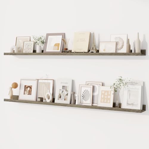 Dreamland Picture Ledge Shelf for Wall, Floating Shelves Set of 2, 55 inch Long by Dreamland