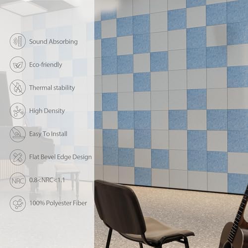 12 Pack Square Acoustic Panels Self Adhesive Sound Proof Foam - Image 5