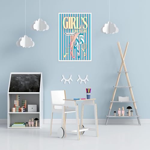 Trendy Always Girls High Heels Poster Funny Cocktail Disco Ball Canvas Wall Art - Image 4