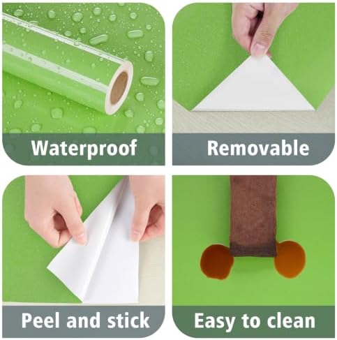 Lime Green Contact Paper for Desk Self Adhesive Colored Vinyl Wrap - Image 5
