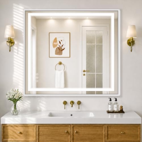 36"x36" LED Bathroom Mirror by MYSUNORIA