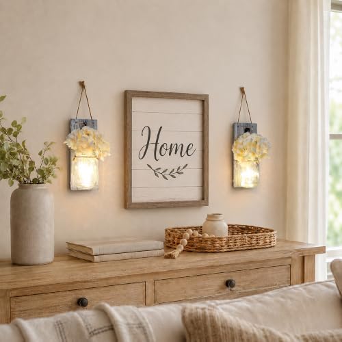 Rustic Mason Jar Sconces Wall Decor - Image 6