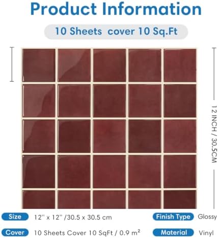 COMSTICKC Thicker 3D Peel and Stick Backsplash Tiles - Image 5
