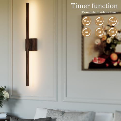 Rayogale Walnut Battery Operated Wall Sconce - Image 3