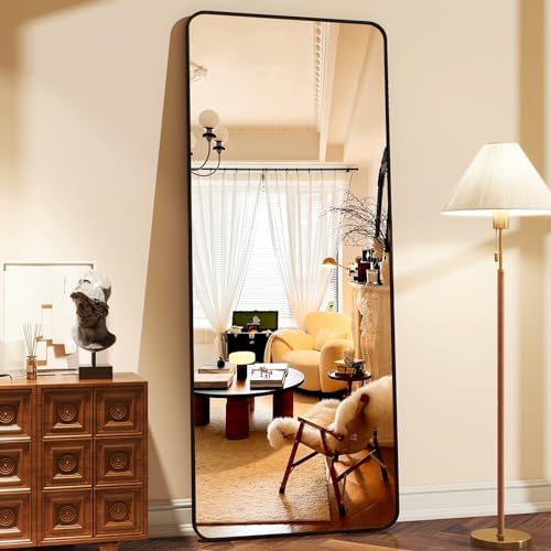 64"x21" Full Length Mirror, Full Body Rounded Corner Rectangle Mirrors by XRAMFY