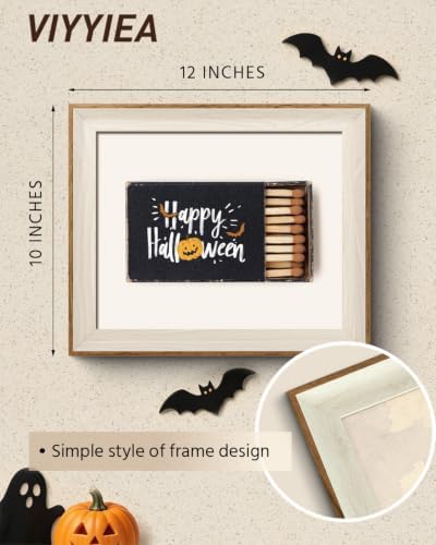 VIYYIEA Framed Halloween Pumpkin Wall Art, Funny Macthbox Print, 10×12 Inch - Image 2