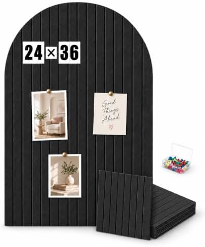 Large Arched Felt Bulletin Board, Sized 36" x 24" by Unknown