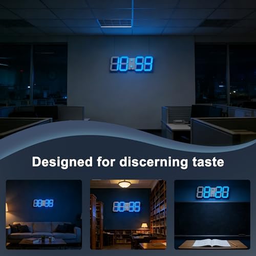 CHKOSDA 17" Large 3D LED Digital Wall Clock, 6-inch High-Visibility Digits - Image 4