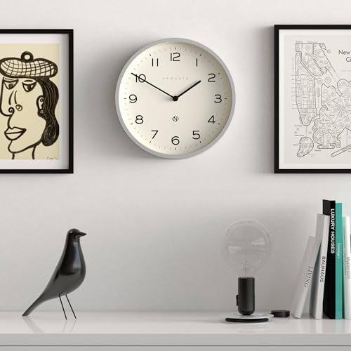 NEWGATE® Number Four Echo wall Clock | Modern Round Clock | 12" | Gray | Easy - Image 2