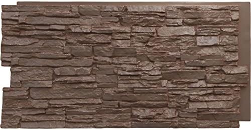 EverStone Canyon Ridge Faux Stone Panel, 45 3/4"W x 24 1/2"H x 1 1/4"D by EkenaMillwork