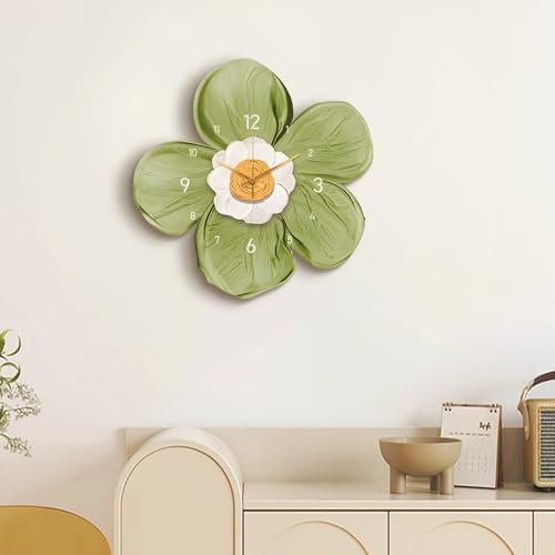 Ergocar Wall Clock, Art Deco Crystal Porcelain Flower Modern Wall Clock - Image 2