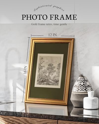 VIYYIEA Vintage Gold Framed Wall Art, Tree Forest Landscape Print - Image 5