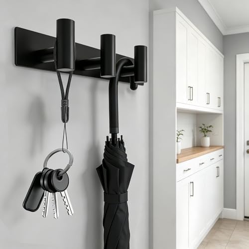 Matte Black Coat Rack Wall Mount - Image 2
