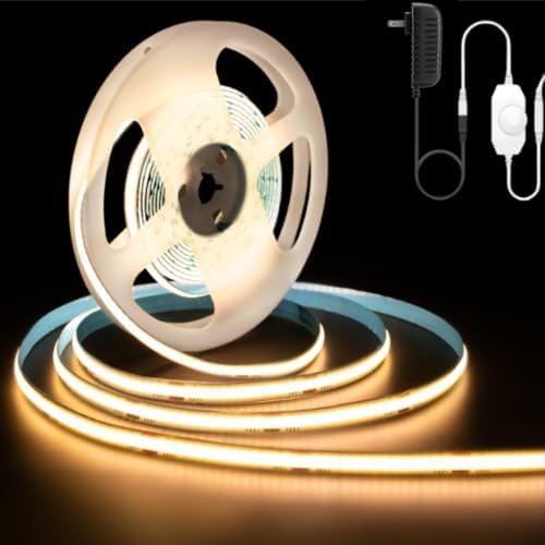 GUPUP 16.4ft COB Turnable Rope Light, Warm White LED Strip Light by GUPUP