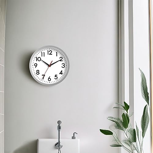 DAXSMY 10 Inch Wall Clock, Battery Operated Silent Non Ticking - Image 4