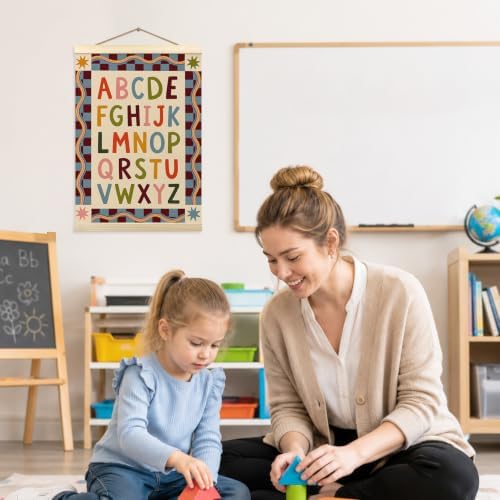 madalo Educational ABC Alphabet Wall Art Poster Hanger Frame 12x16 - Image 6