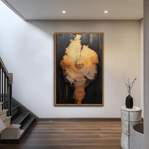 Tree Ring Wall Art Framed, Modern Nature Decor - Image 3