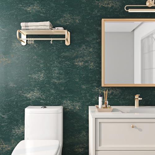 Livelynine Green Textured Wallpaper Peel and Stick Dark Limewash Emerald Green - Image 4