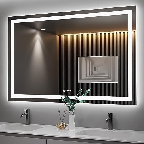Amorho LED Bathroom Mirror 55"X36" by Amorho