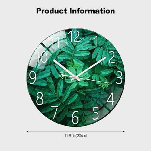 Ergocar Glass Wall Clock Silent Scanning Mechanical Round Glass Wall Clock - Image 7