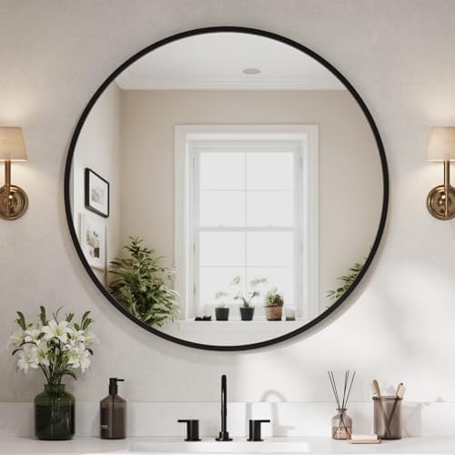 USHOWER 42 Inch Round Bathroom Mirrors by USHOWER