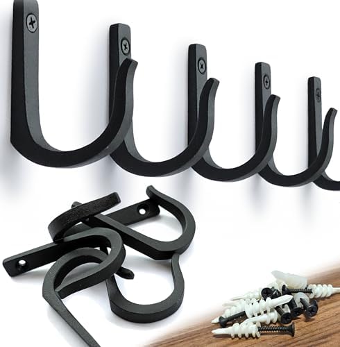 Ambipolar Railroad Spike Iron Coat Hooks 10 Pack Multi-Purpose Heavy Duty Hooks by Ambipolar