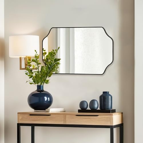 CULER Black Bathroom Wall Mirror, 24 x 36 Inch Rectangle Vanity Modern Tempered - Image 2