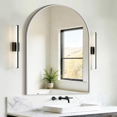 FICTOR 30" x 40" Arched Bathroom Vanity Mirror by FICTOR