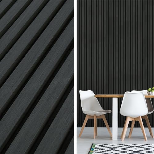 3-Pack Wood Slat Wall Panel for Interior Wall Decor Noise Cancelling 94.5" x - Image 4