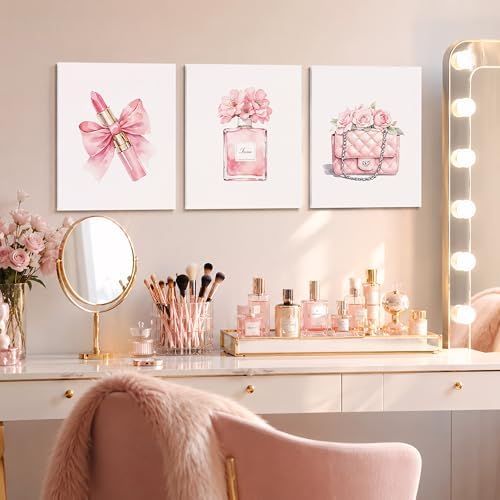 6Pcs Pink Bow Canvas Wall Art, Coquette Preppy Cute Bow Posters Prints Wall - Image 6