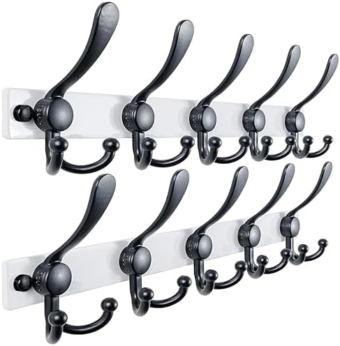 Dseap Coat Rack Wall Mount, Heavy Duty 12-Gauge Base vs Flimsy 1mm, by Dseap