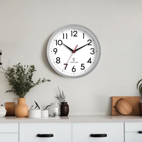 DAXSMY 10 Inch Atomic Wall Clock, Battery Operated Silent Non Ticking - Image 2