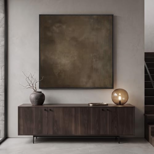 Extra Large Framed Neutral Brown Abstract Wall Art - Image 6
