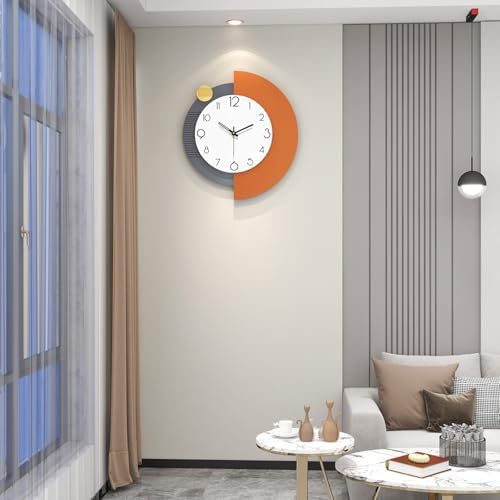 FLEBLE Decorative Wall Clock Silent Large Clock Battery Operated Home Decor - Image 3