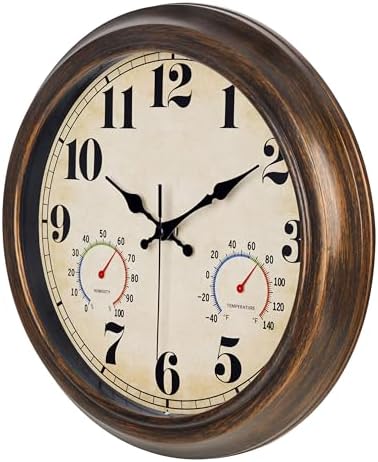 45MinST 13-Inch Vintage Outdoor Wall Clock - Image 2
