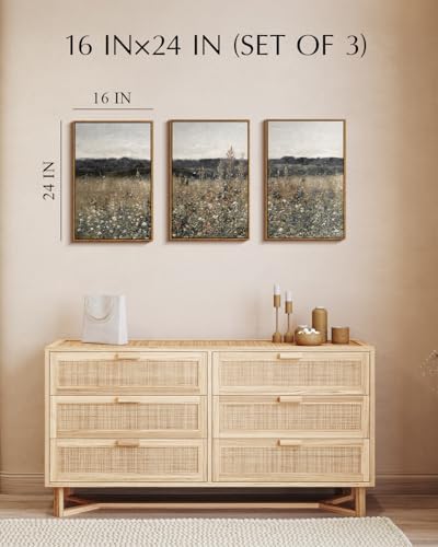 InSimSea Oversized Vintage Landscape Art, Meadow Picture - Image 5